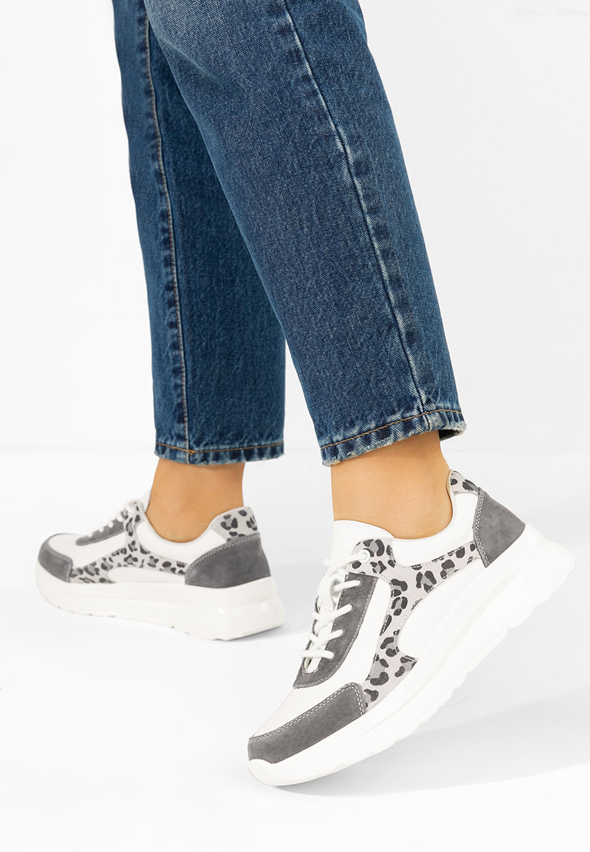 Sneakers dama piele Arkania albi