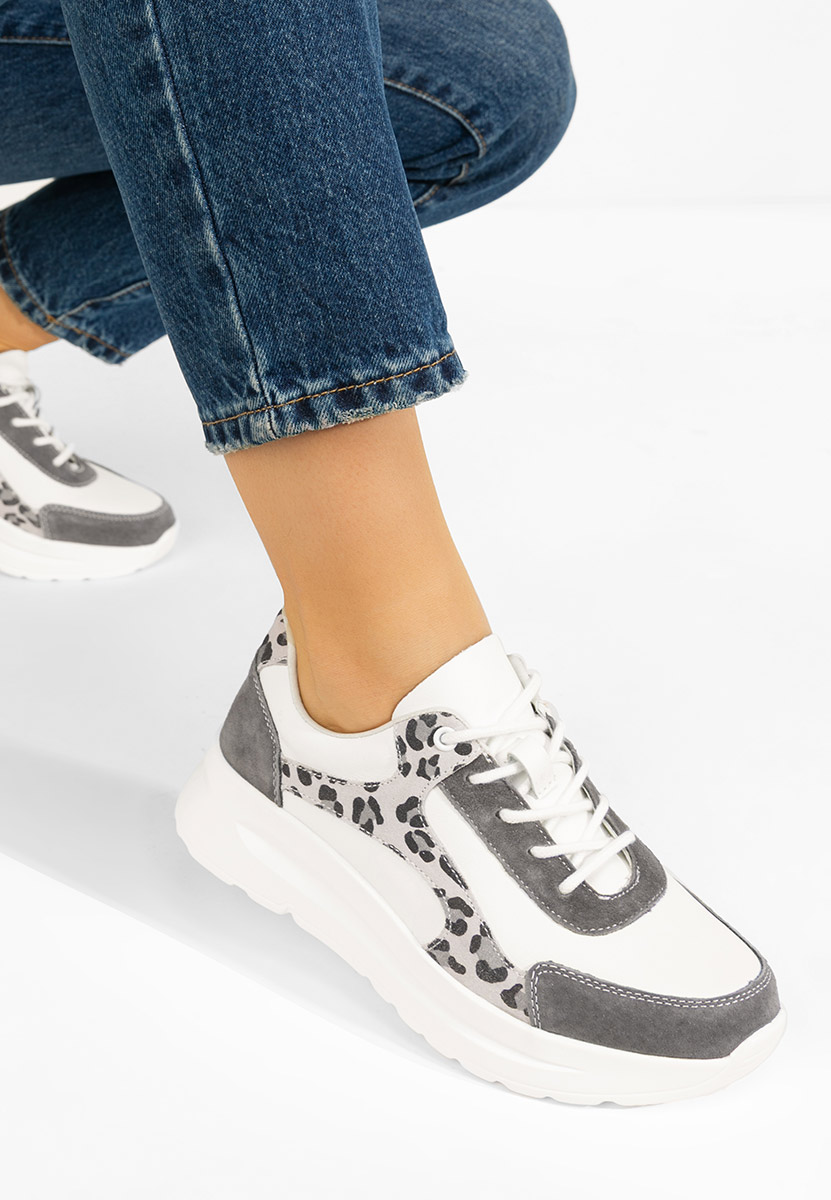 Sneakers dama piele Arkania albi