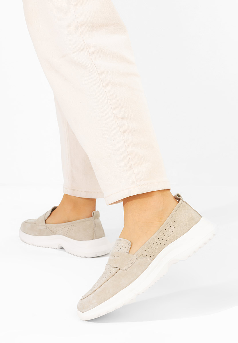 Mocasini dama piele Raluka bej