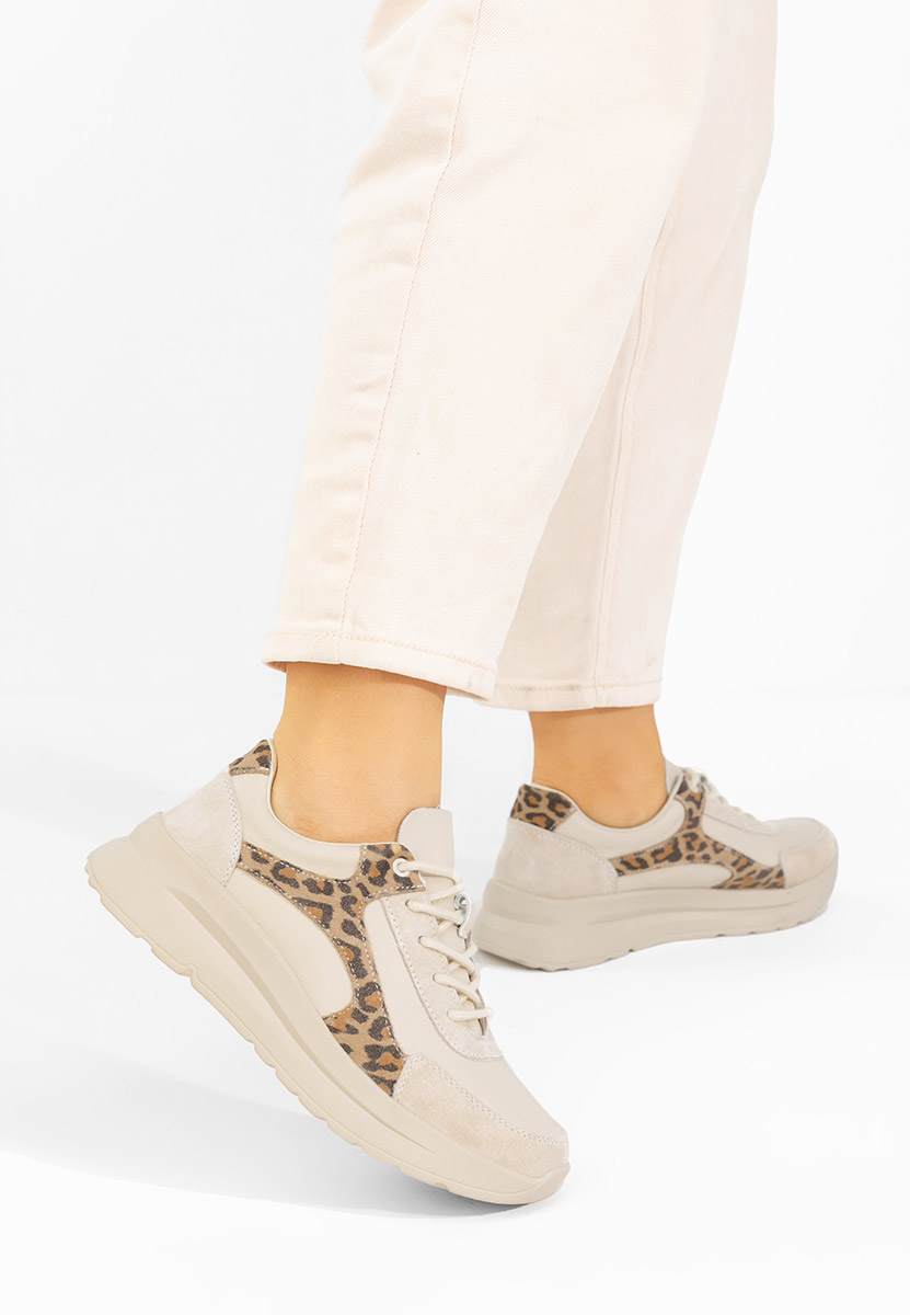 Sneakers dama piele Arkania bej
