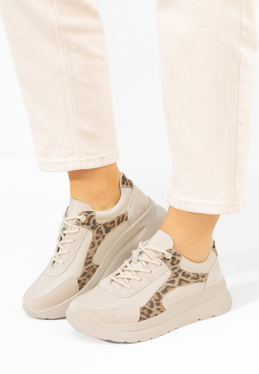 Sneakers dama piele Arkania bej