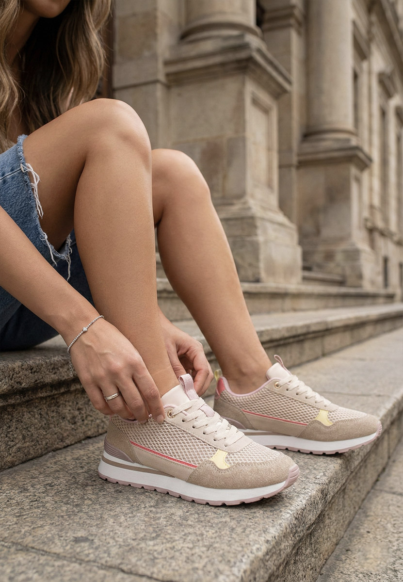 Sneakers dama Helenia bej