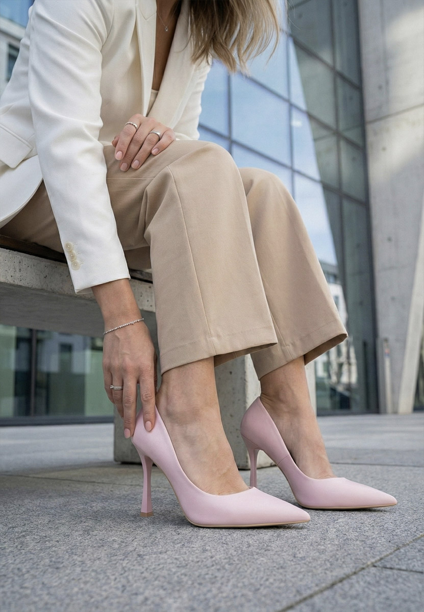 Pantofi stiletto Isabele roz