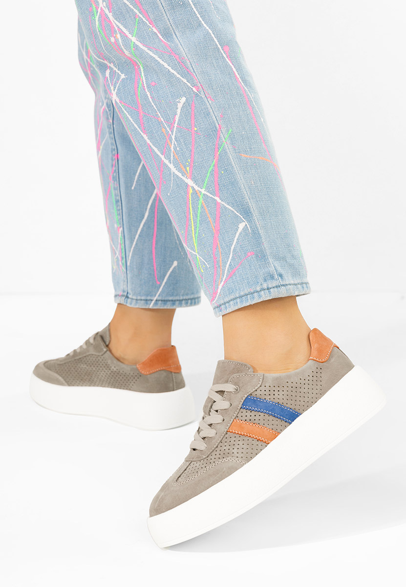 Sneakers dama piele Jiustina gri