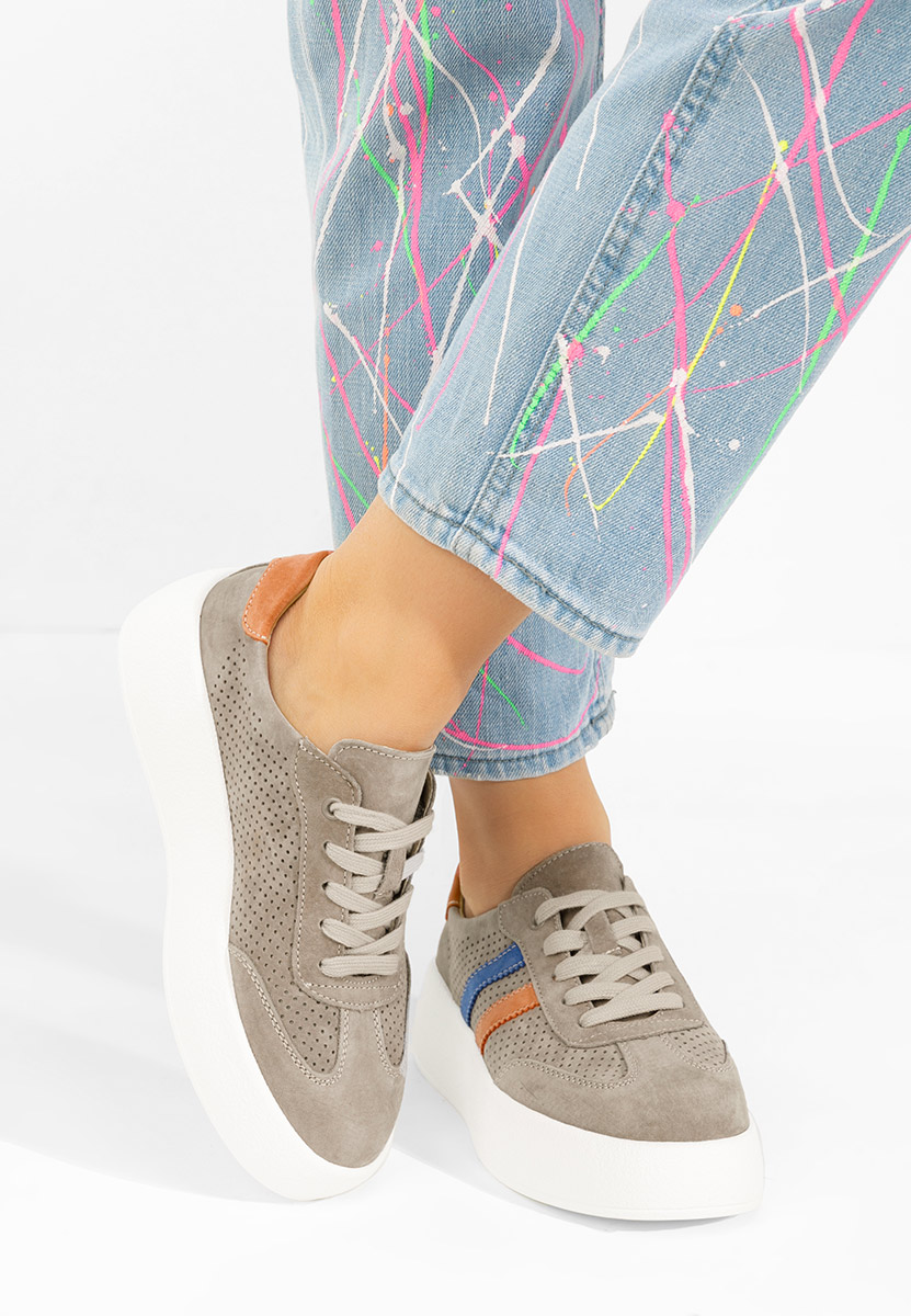 Sneakers dama piele Jiustina gri