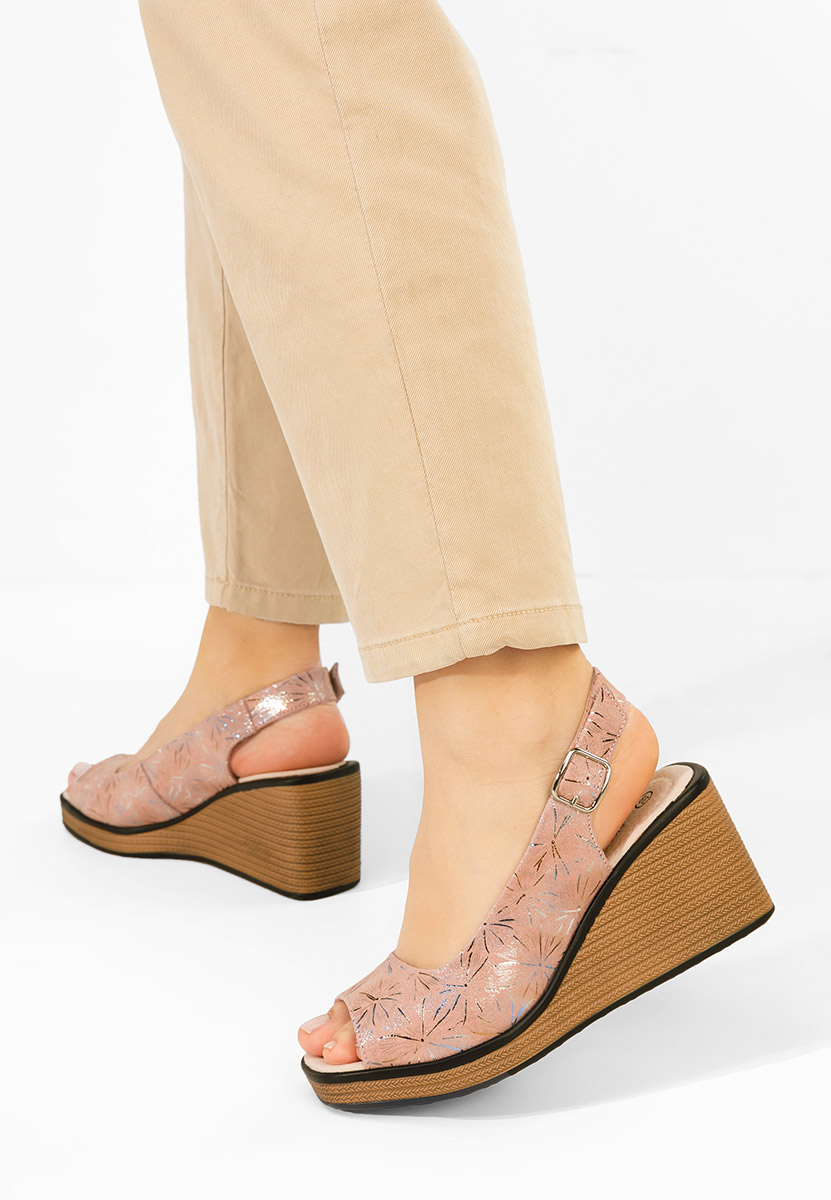 Sandale cu platforma piele Samiria roz