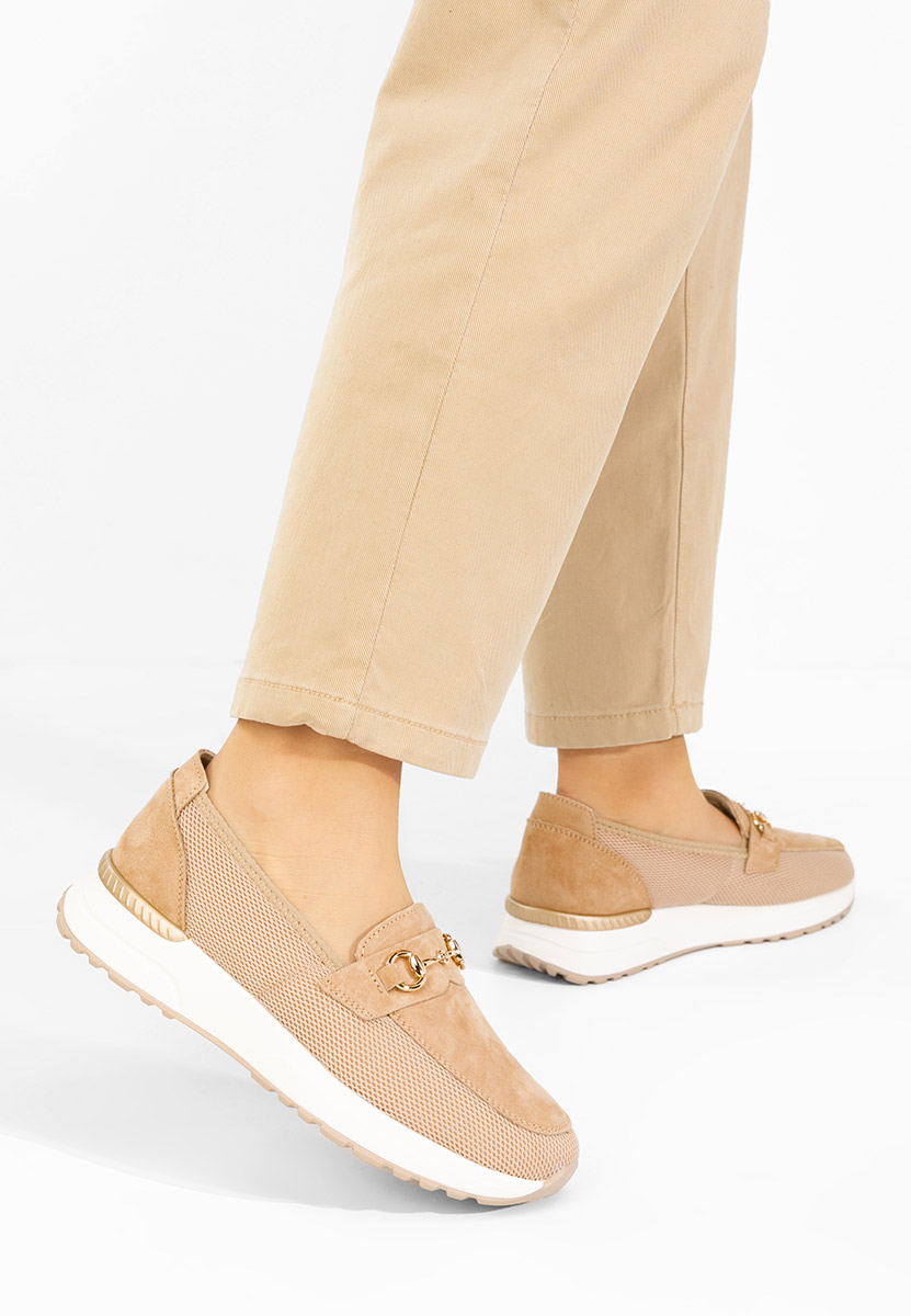 Mocasini dama piele Hermony bej