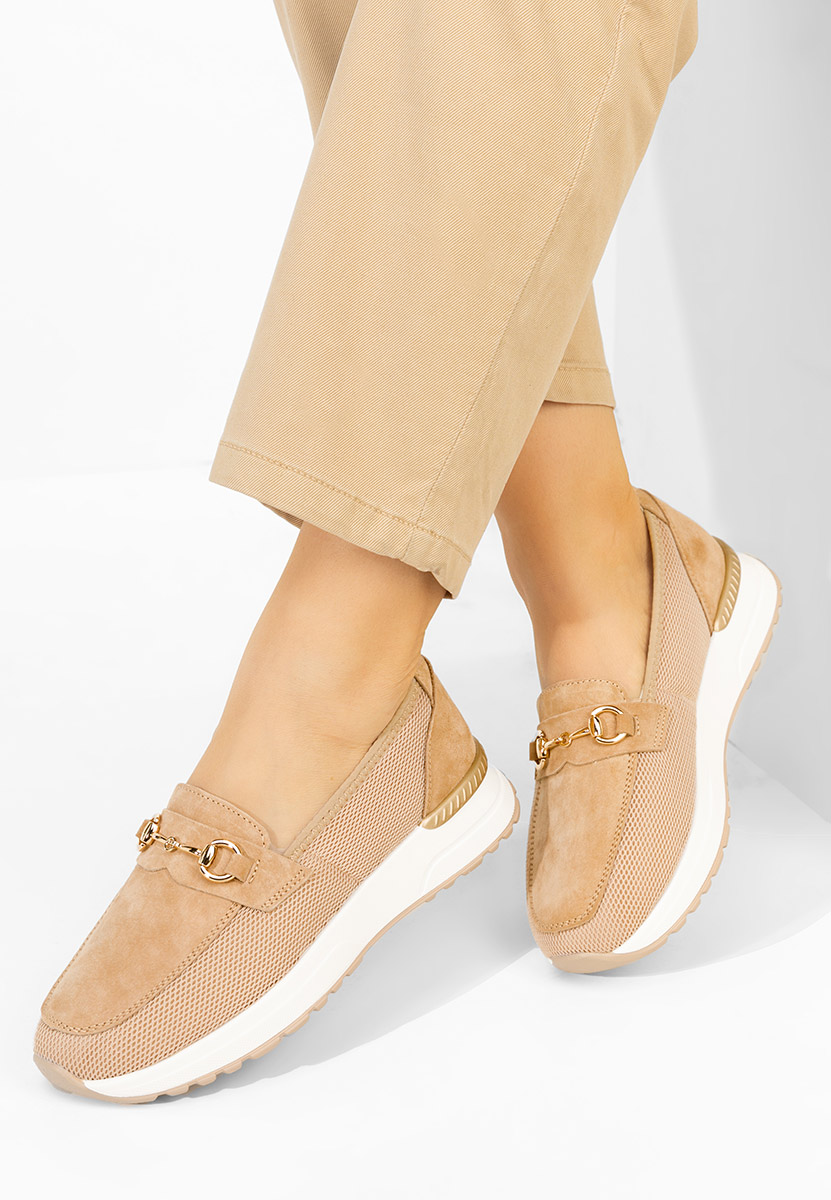 Mocasini dama piele Hermony bej