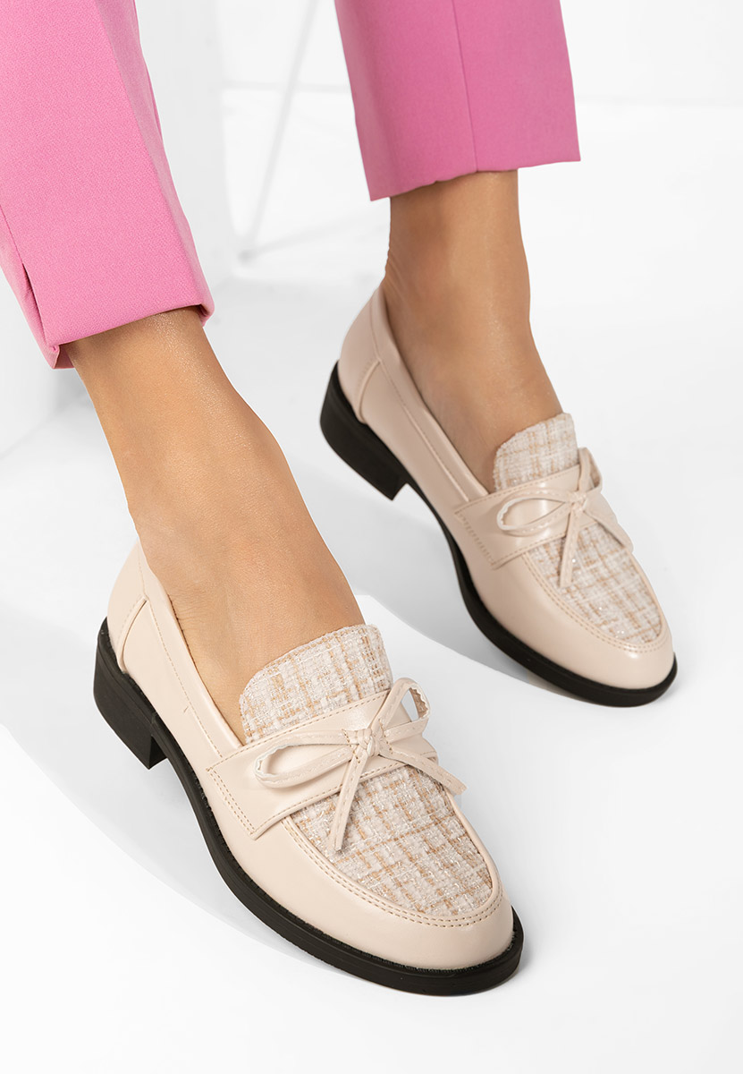 Mocasini dama Aliera bej