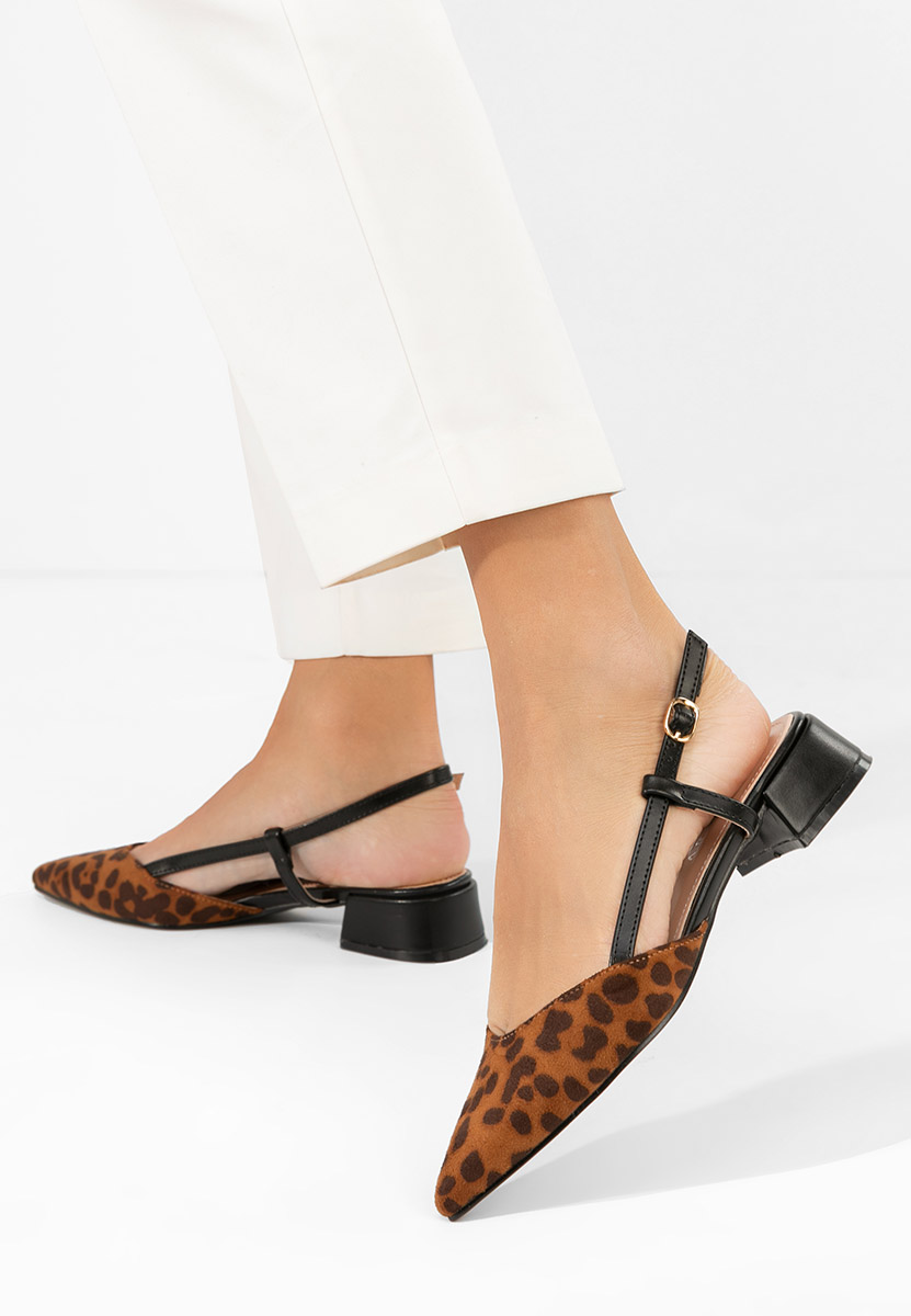 Pantofi slingback Otilya leopard