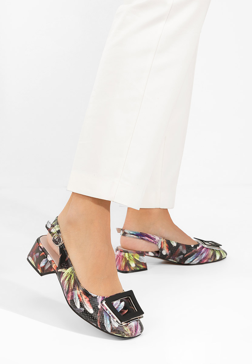 Pantofi slingback Stefeny multicolori