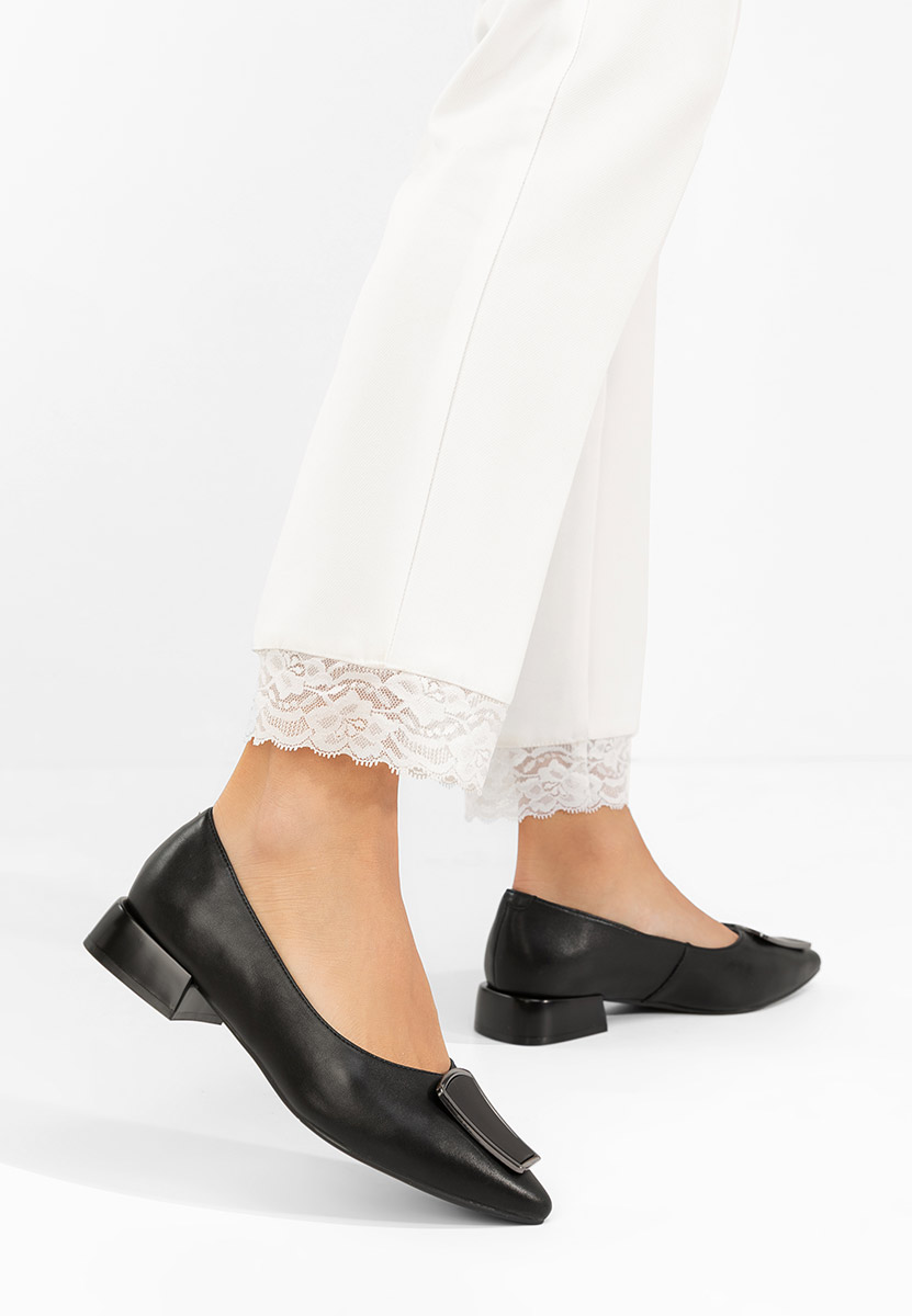 Pantofi cu toc mic Darila negri