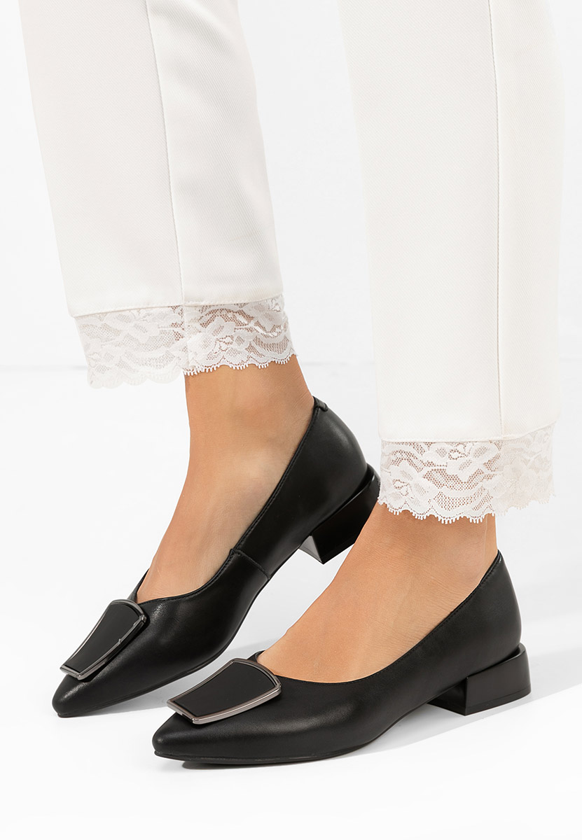 Pantofi cu toc mic Darila negri