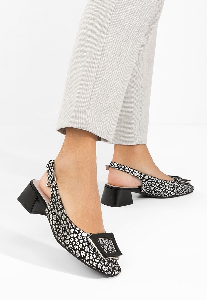 Pantofi slingback Belindia negri