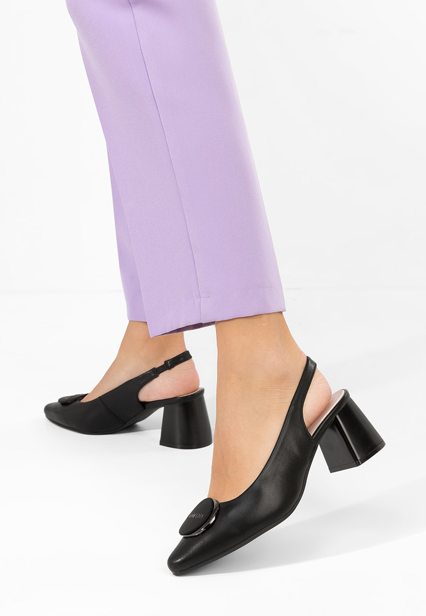 Pantofi slingback Ekathrine negri