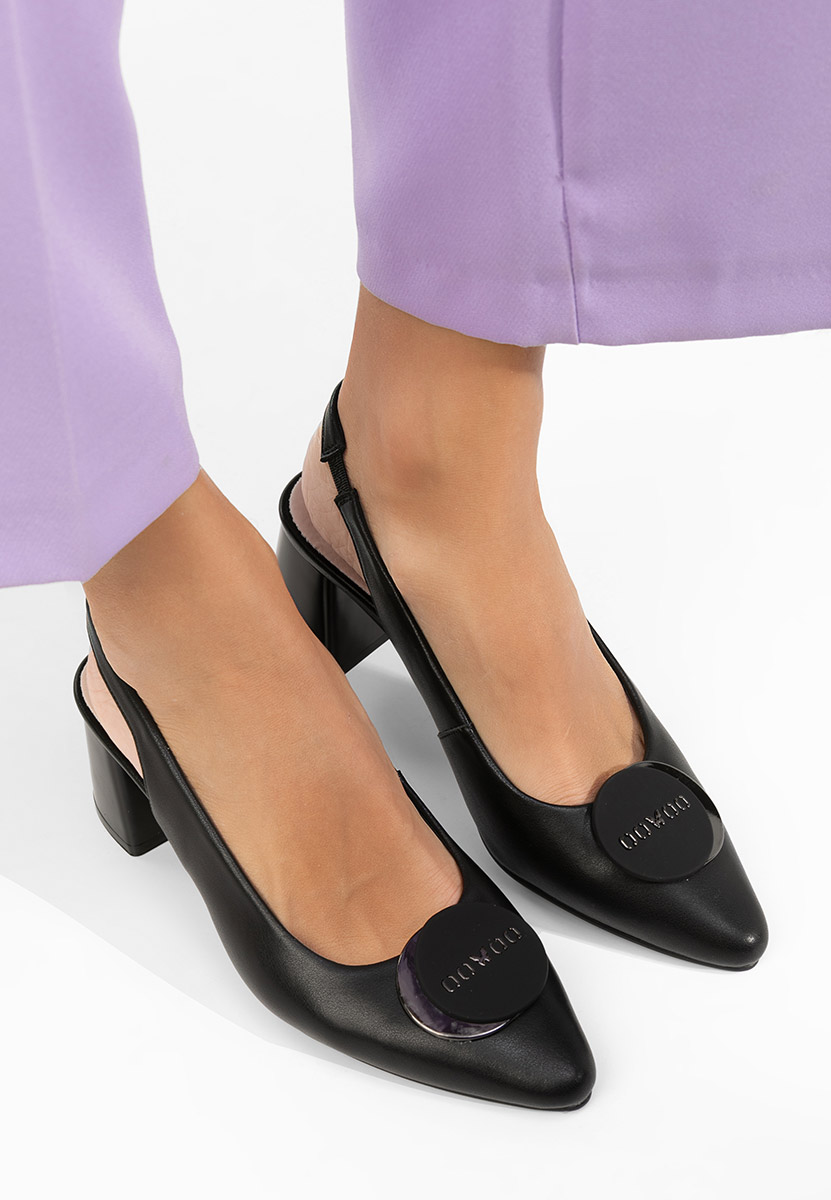Pantofi slingback Ekathrine negri