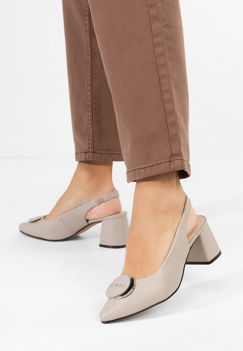 Pantofi slingback Ekathrine gri