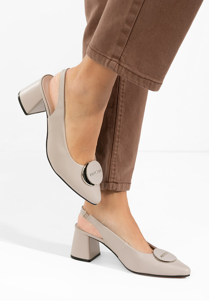 Pantofi slingback Ekathrine gri