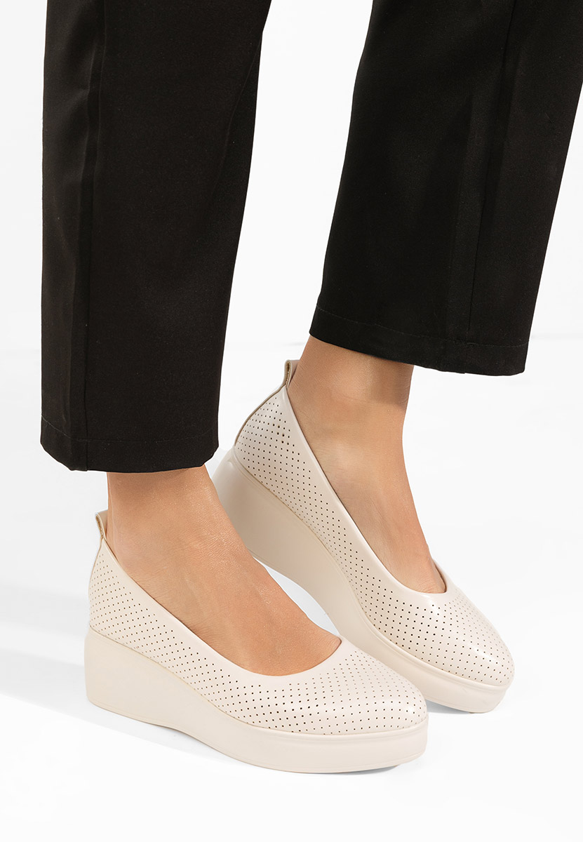 Pantofi cu platformă Danetia bej