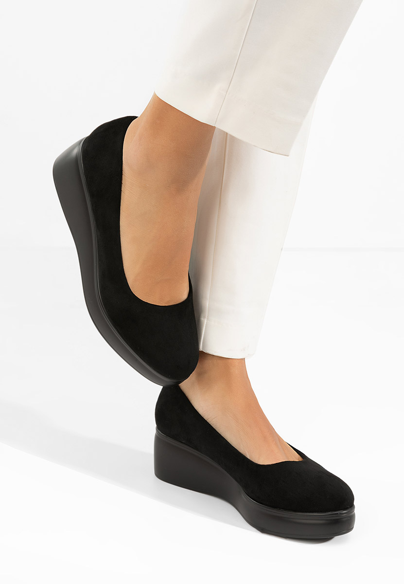 Pantofi cu platformă Friderika negri