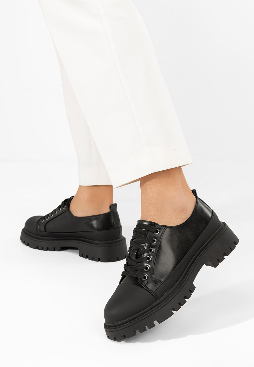Pantofi casual dama Sivelia negri
