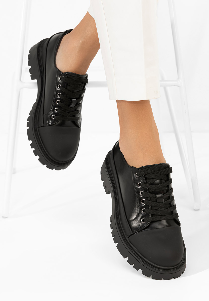 Pantofi casual dama Sivelia negri