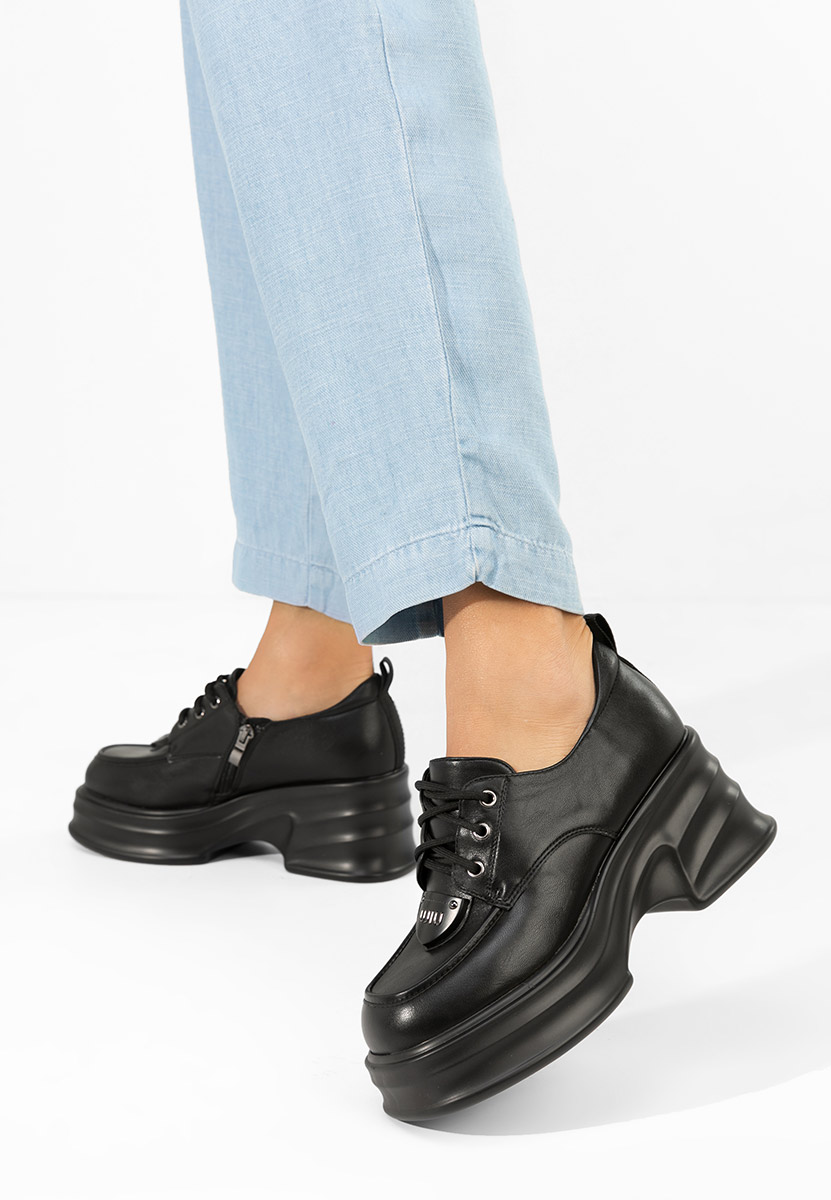 Mocasini cu toc si platforma Adnana negri