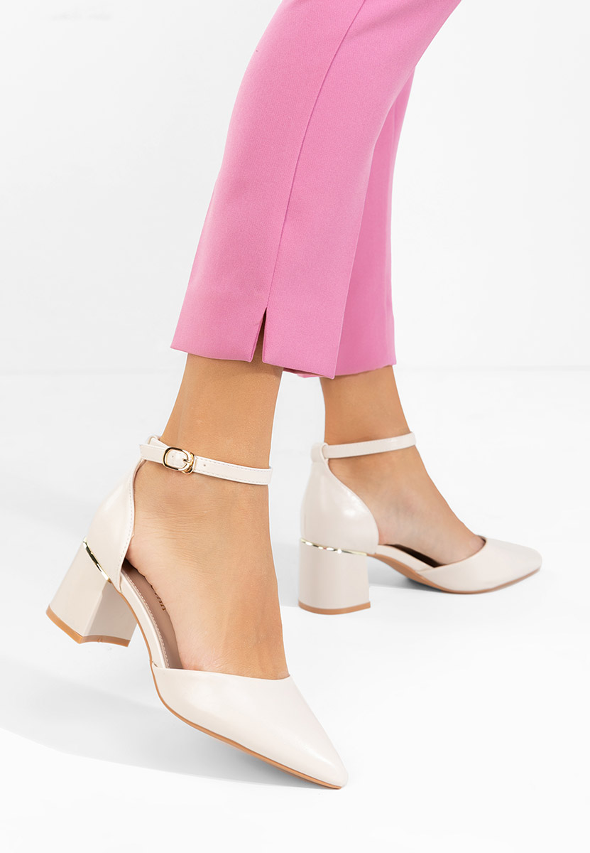 Pantofi cu toc gros si bareta Alecsia