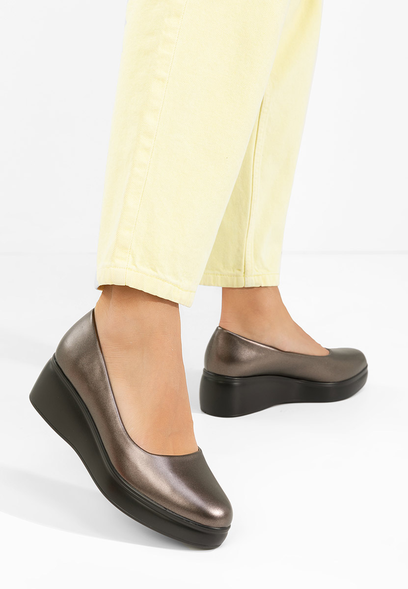 Pantofi casual cu platformă Milanca gri