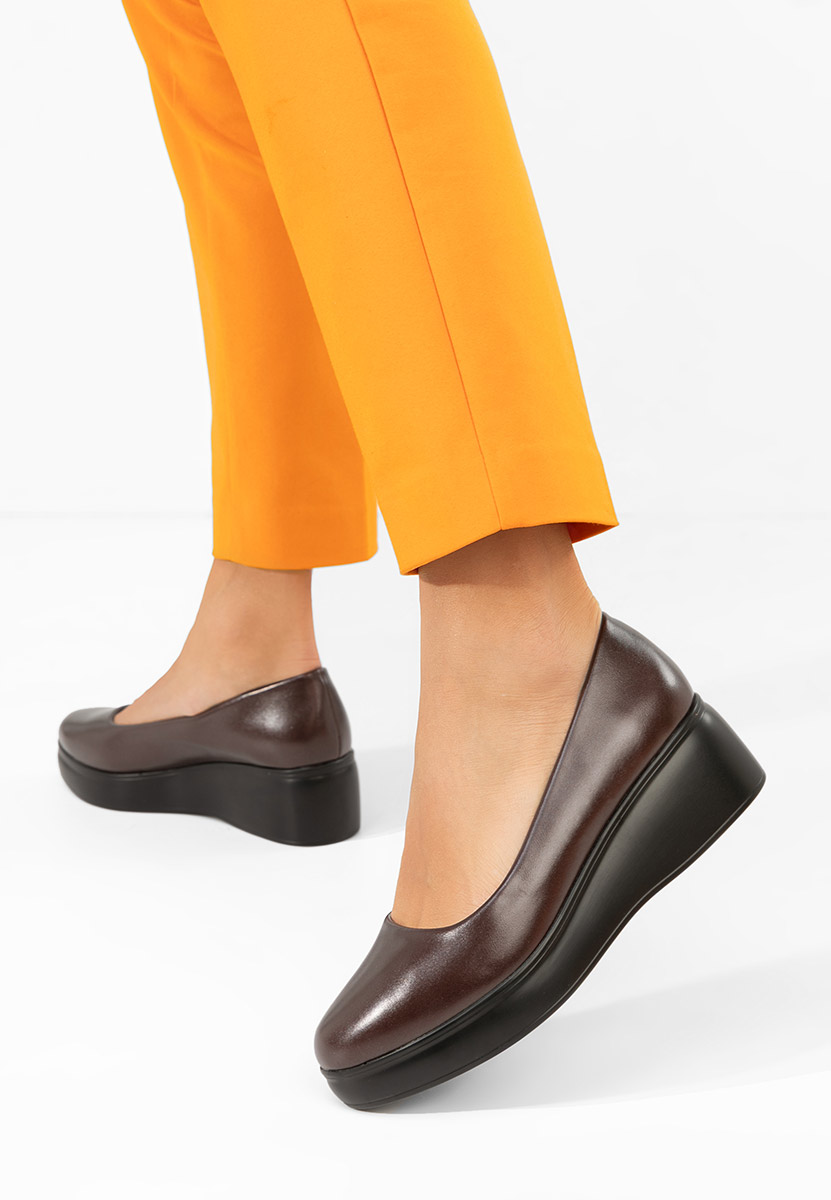 Pantofi casual cu platformă Milanca grena