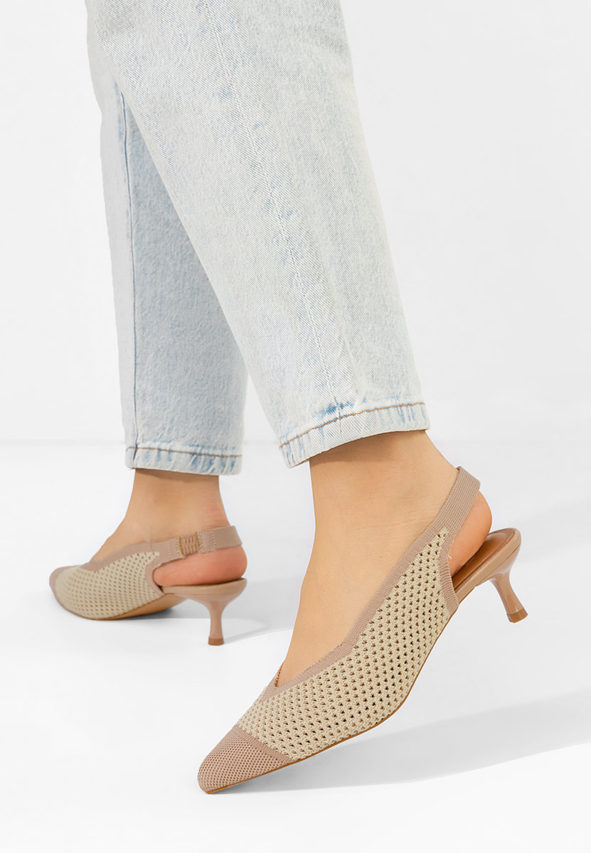 Pantofi slingback Jimenia bej