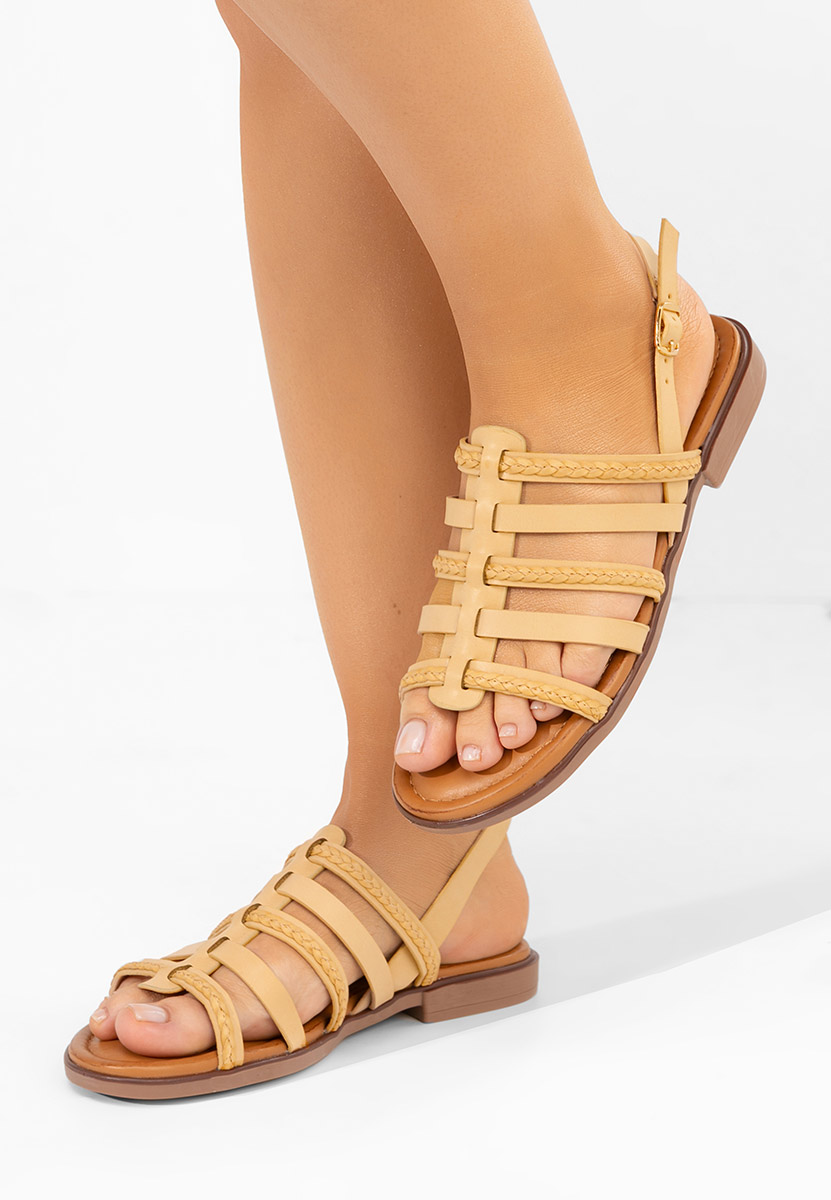 Sandale fara toc Aminta bej