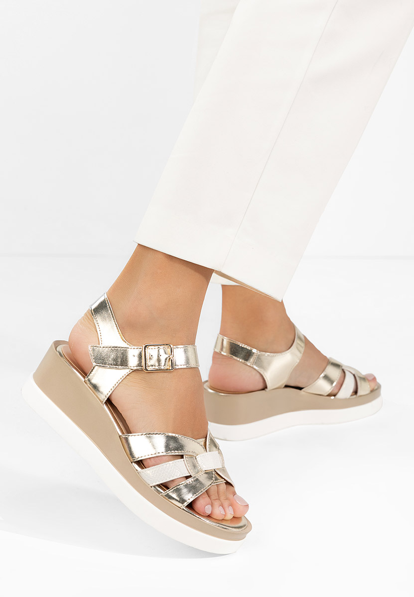 Sandale cu platforma Barkita aurii