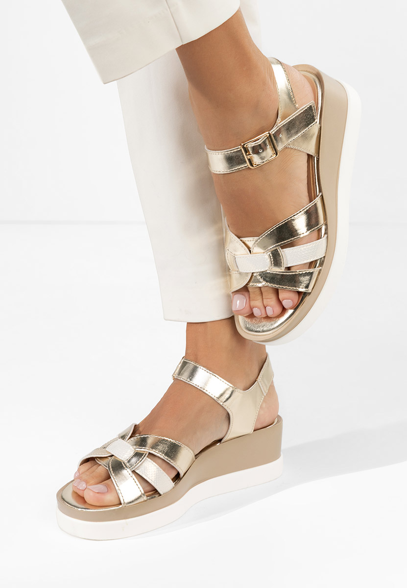 Sandale cu platforma Barkita aurii