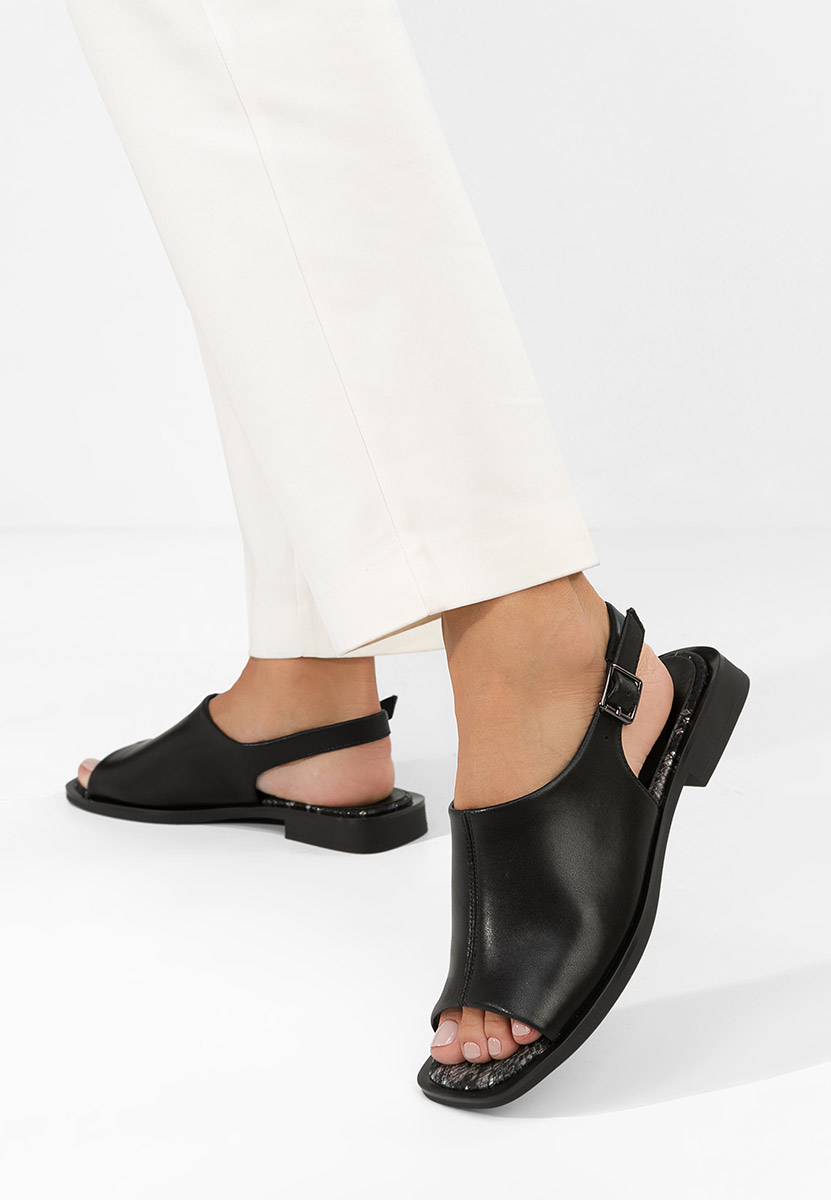 Sandale dama piele Saryna negre