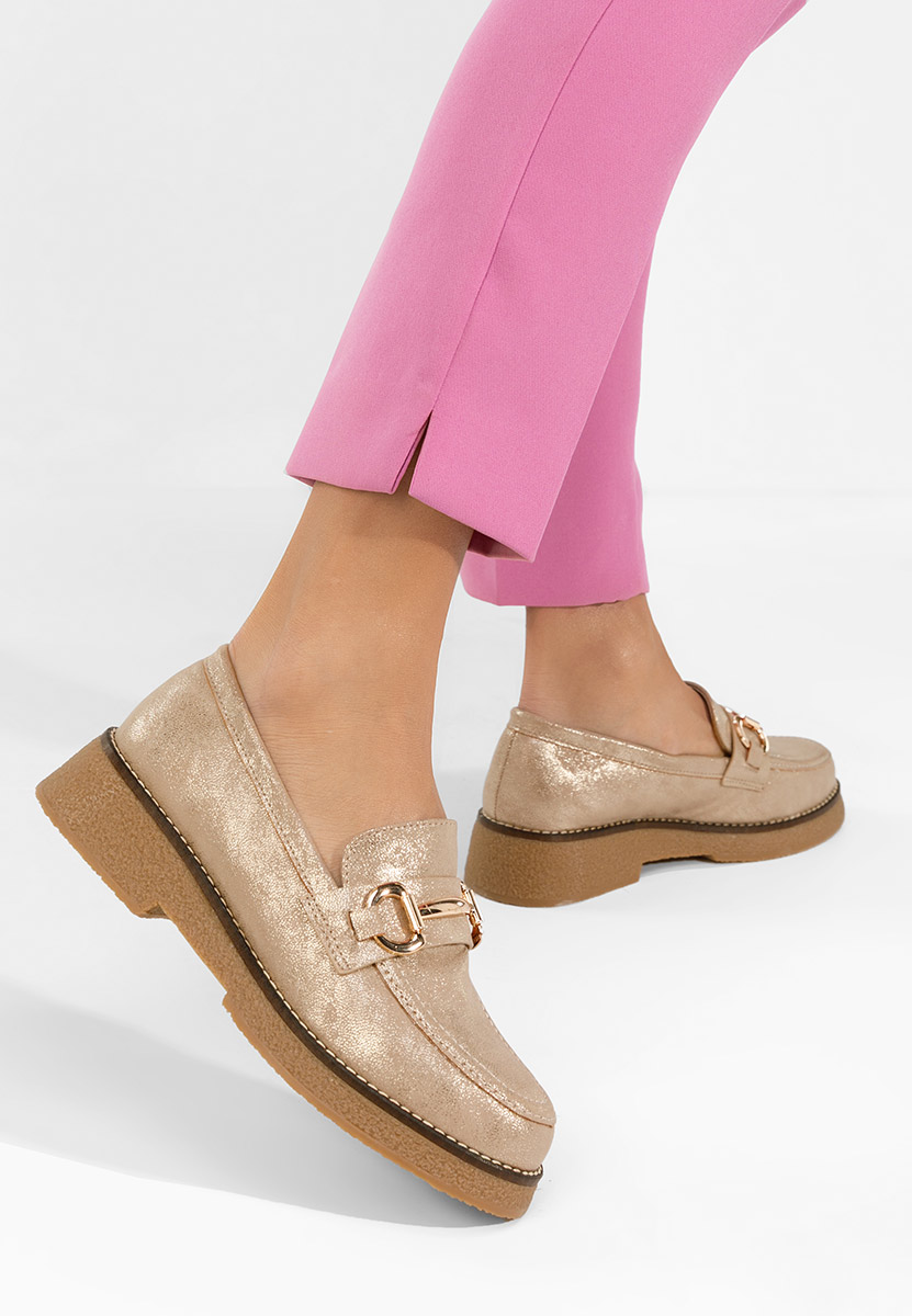 Mocasini dama Ylenia aurii