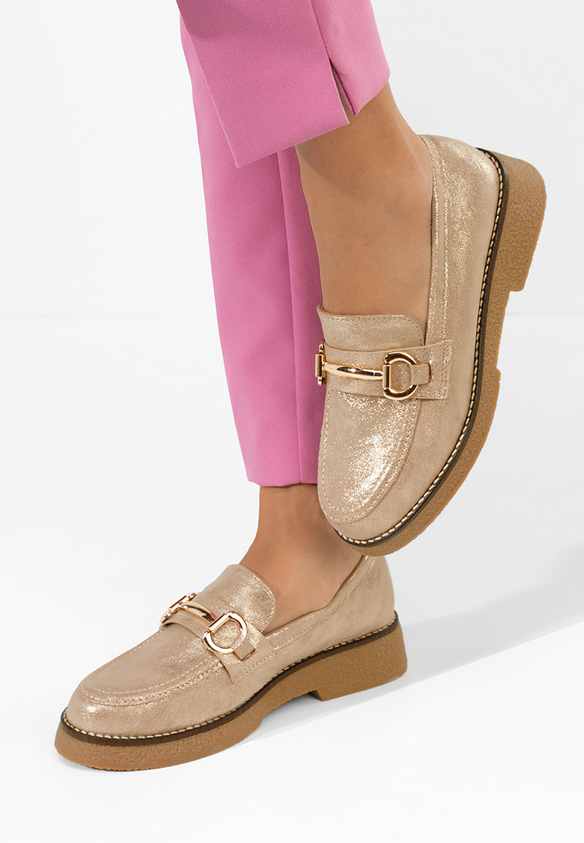 Mocasini dama Ylenia aurii