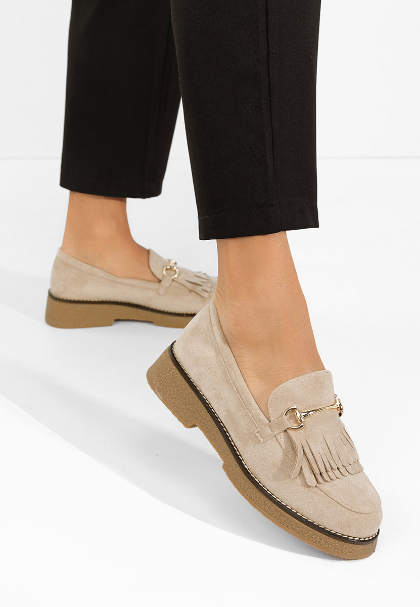 Mocasini dama Kemily bej
