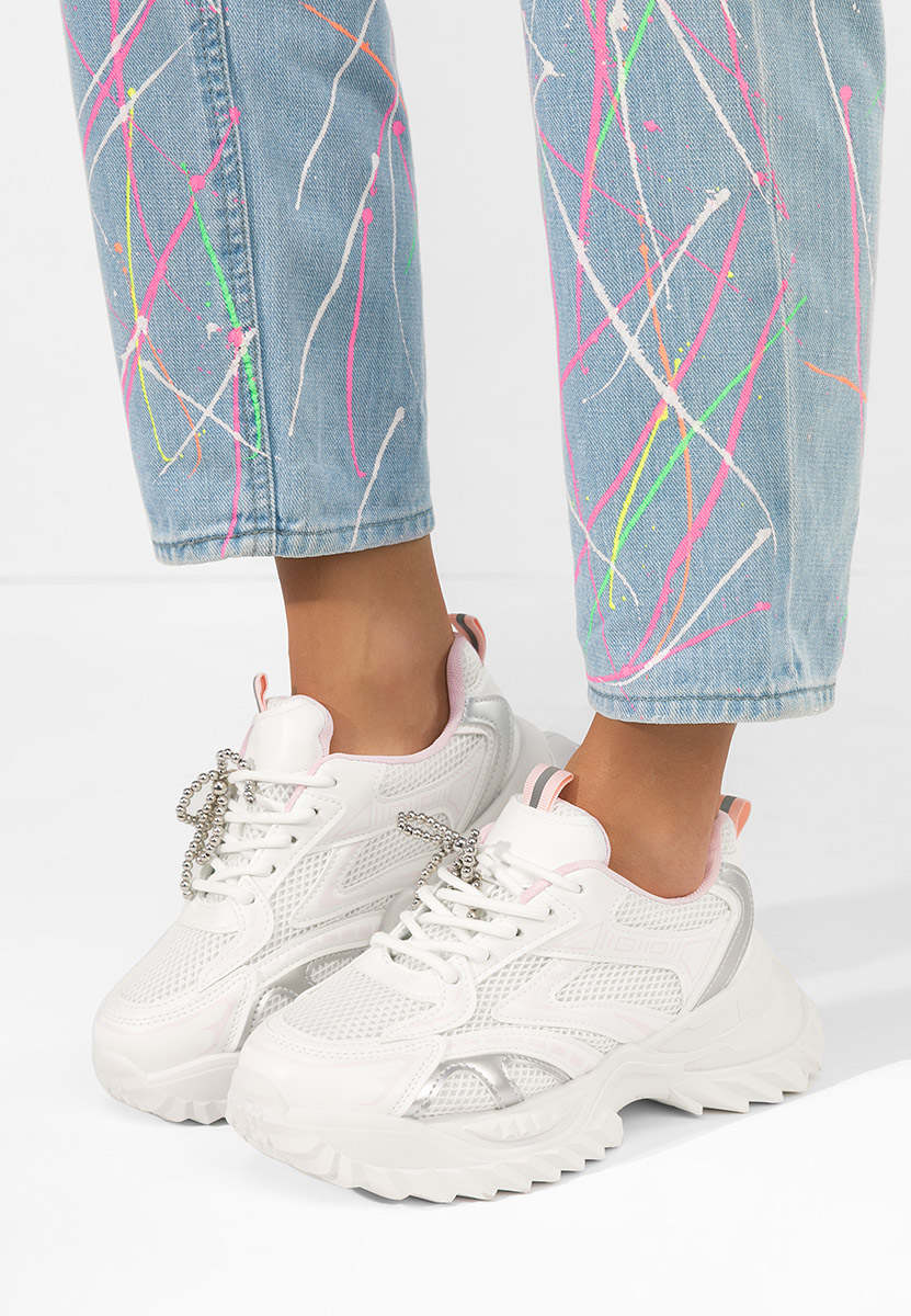 Sneakers dama Eudoria albi