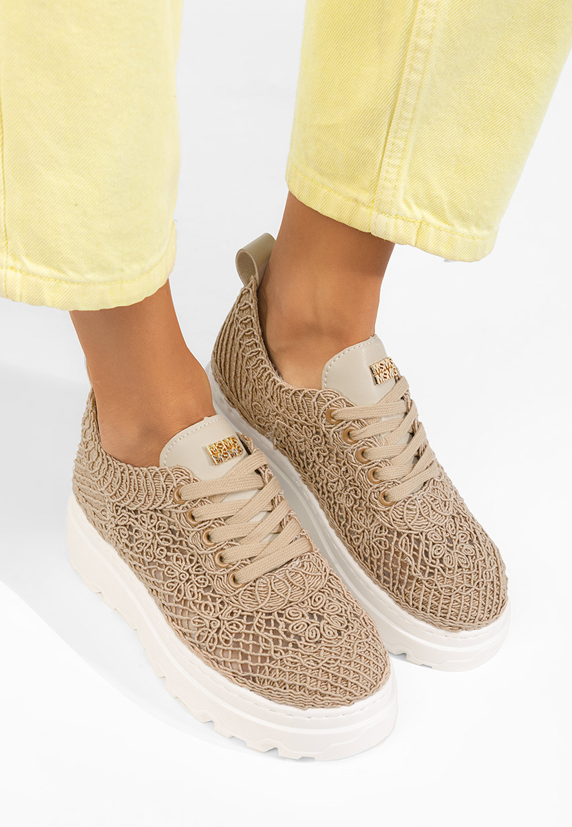 Sneakers cu platformă Rossela kaki