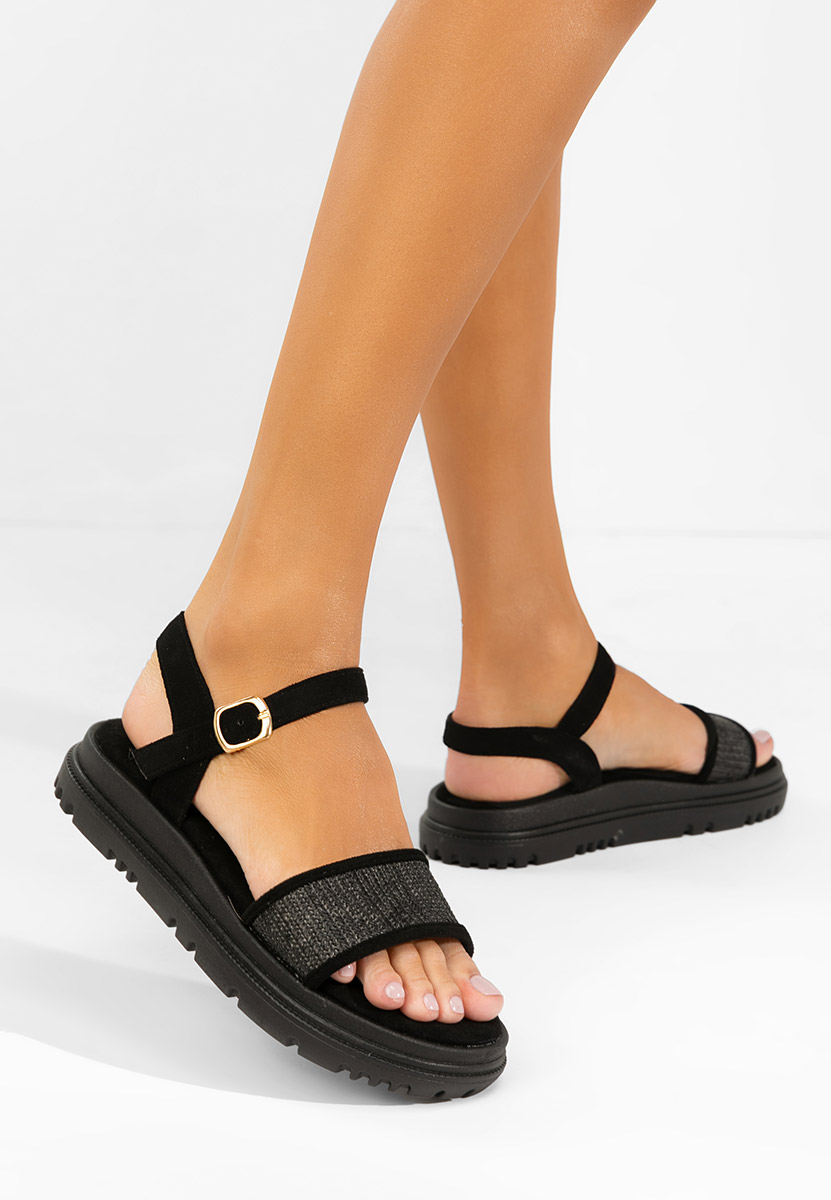 Sandale cu platformă Donetia negre