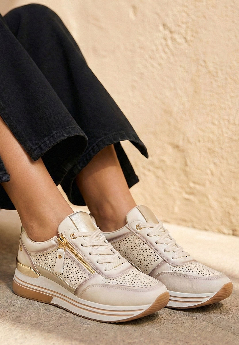 Sneakers cu platformă Reita bej