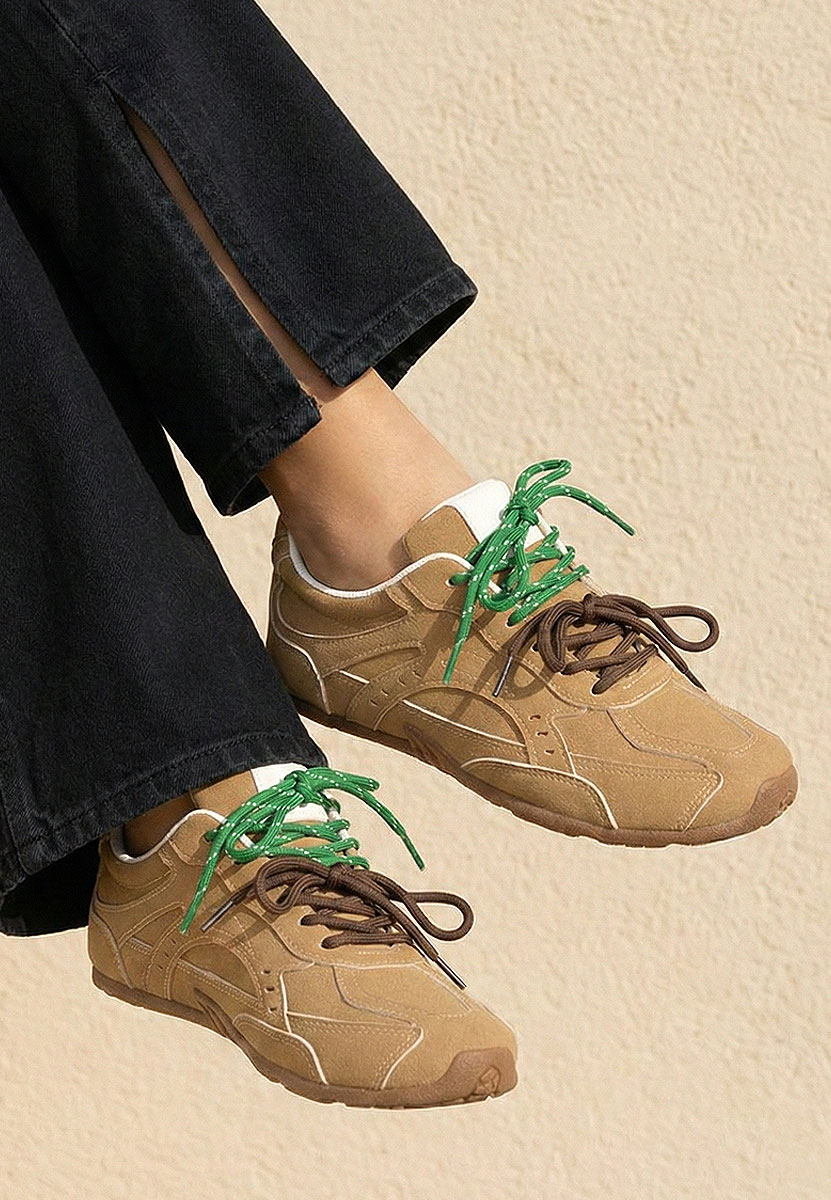 Sneakers dama Idylla kaki