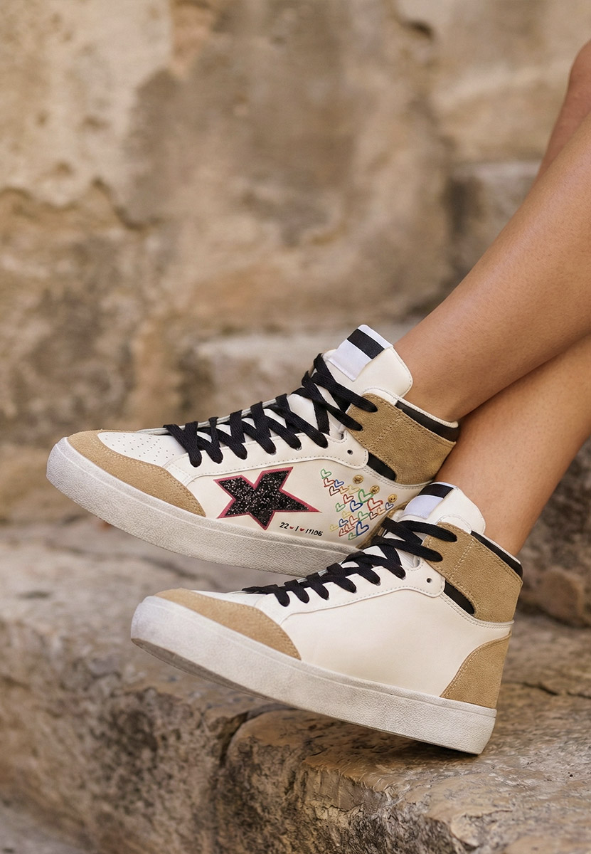 Sneakers High-Top Morella V2 albi