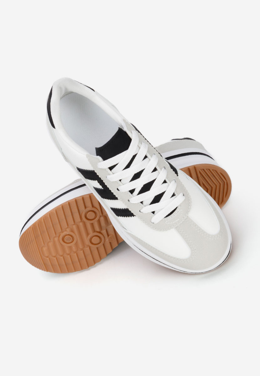 Sneakers cu platformă Jesie albi