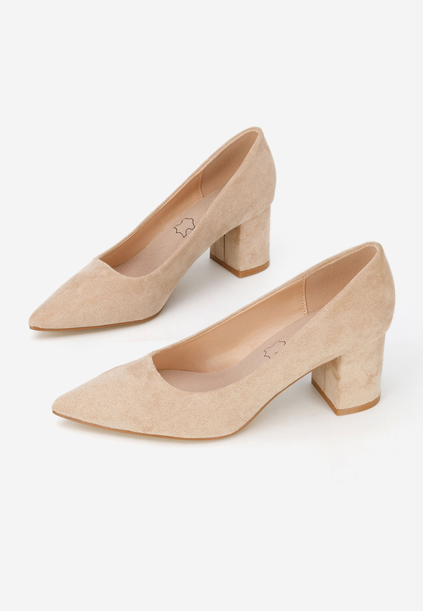Pantofi cu toc gros Jolenia kaki