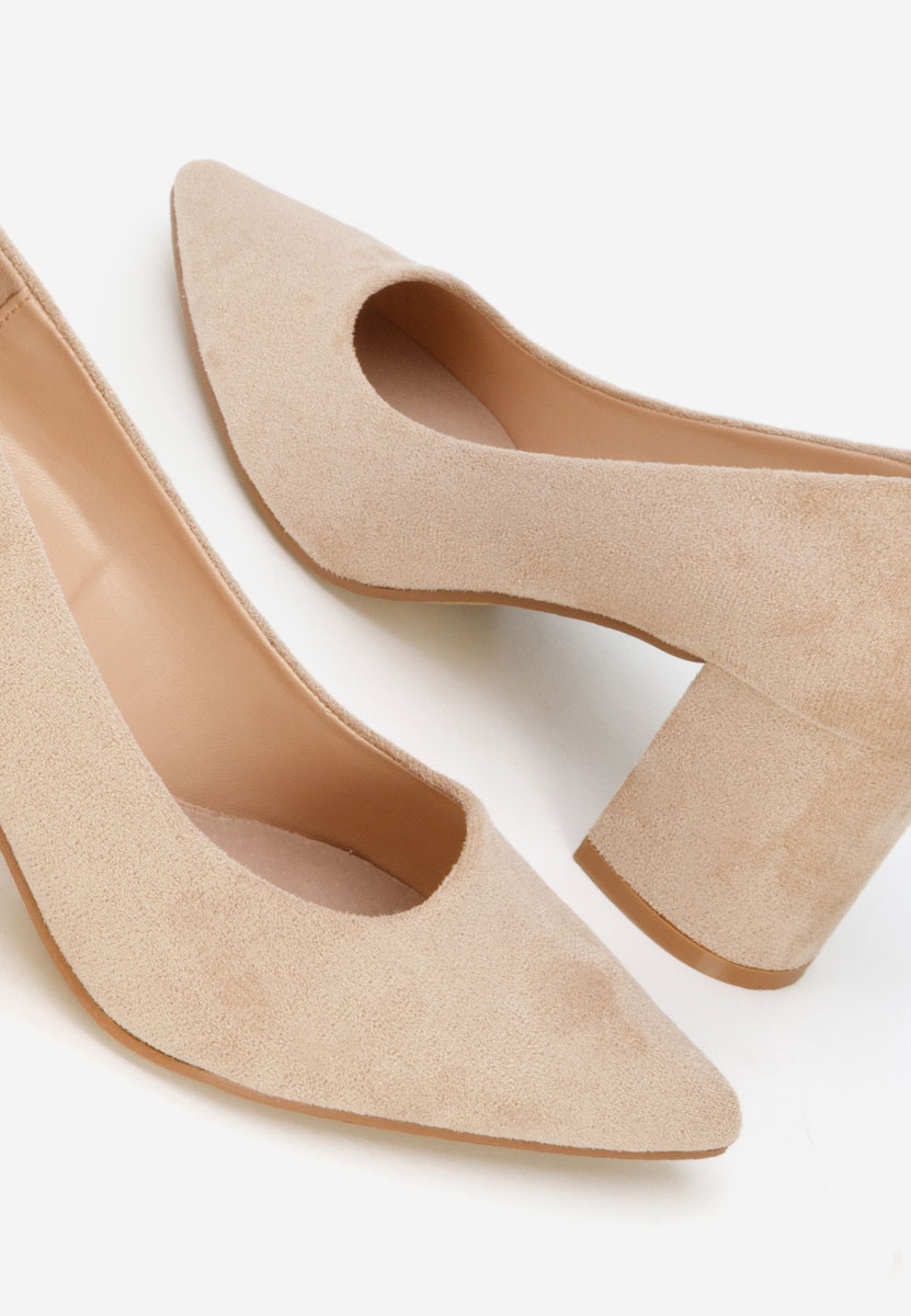 Pantofi cu toc gros Jolenia kaki