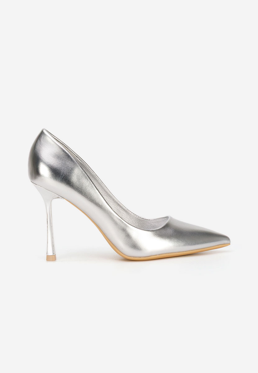 Pantofi stiletto Isabele argintii