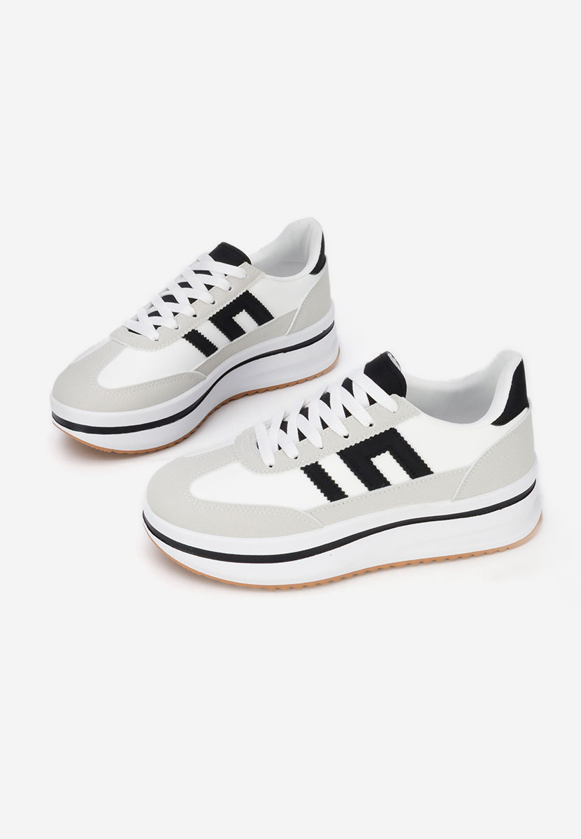 Sneakers cu platformă Jesie albi