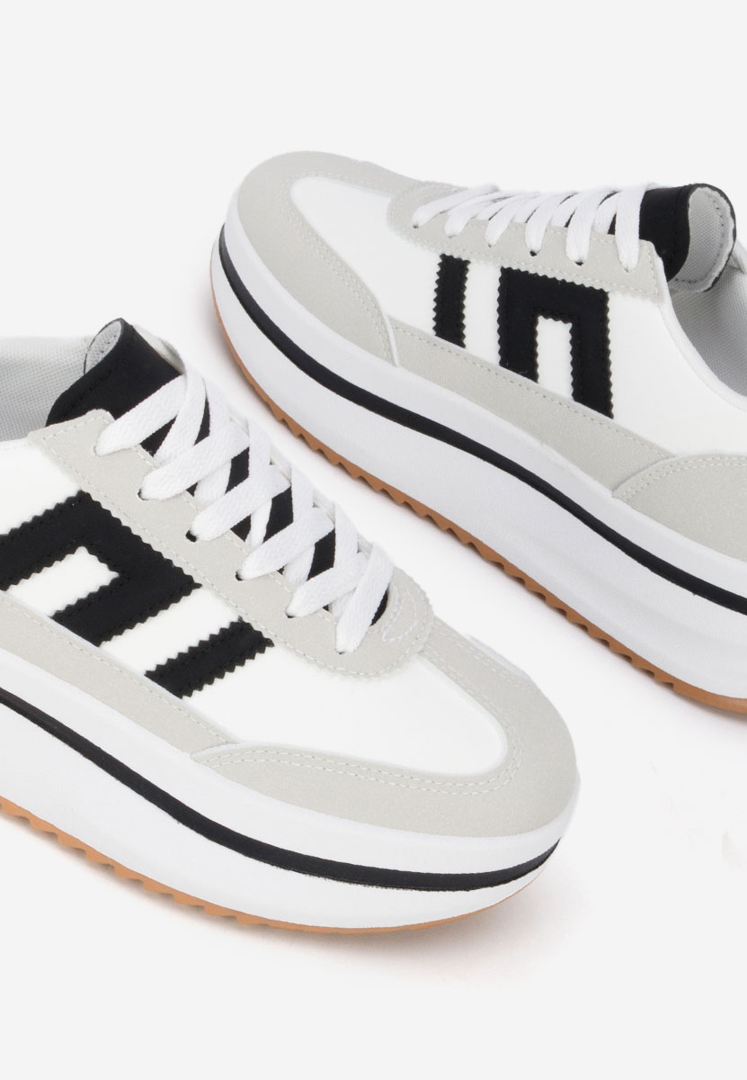 Sneakers cu platformă Jesie albi